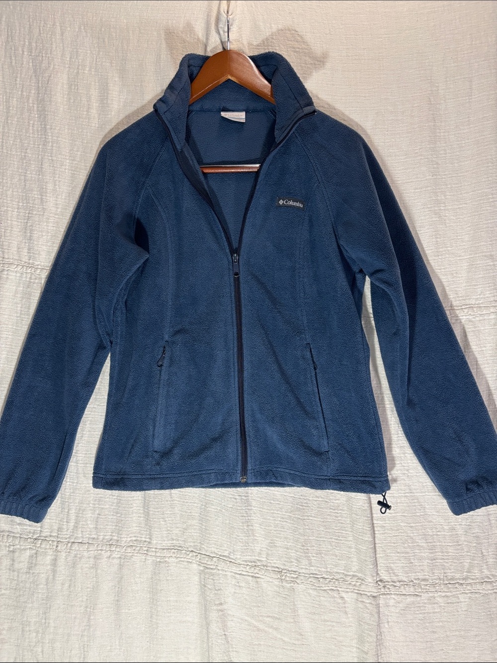 Columbia Dark Blue Full-Zip Teddy Fleece Jacket